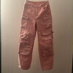 PINK DENIM BAGGY JEANS 😍 NWOT SIZE 31